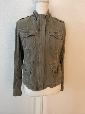 American Rag Women's Military-Style Olive Utility Jacket medium